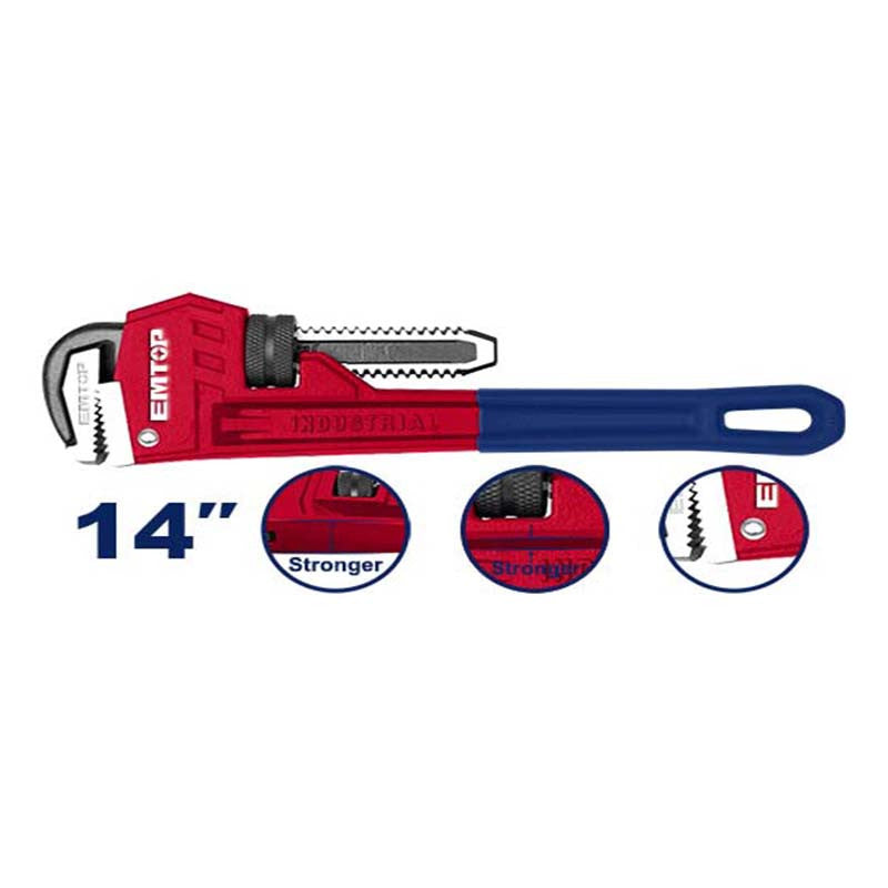 [EPWH1401] -Llave De Tubo Stillson, De 14 Pulgadas, Para Plomeria. Marca Emtop