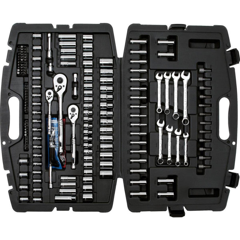[91-988] -Juego De 201 Herramientas Mecanicas, Copas, Ratchets, Llaves, Extensiones, Puntas, Adaptadores. Marca Stanley