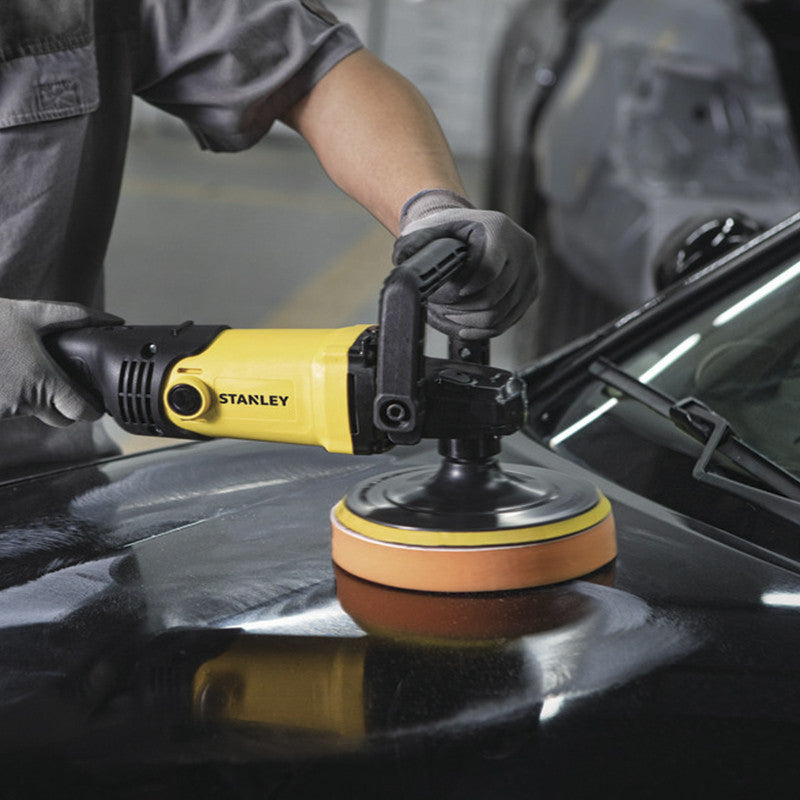 [SP137K-B3] -Pulidora Automotriz, De 7 Pulgadas, 1,300 Watts Con Mopa Y Caja Plastica. Marca Stanley