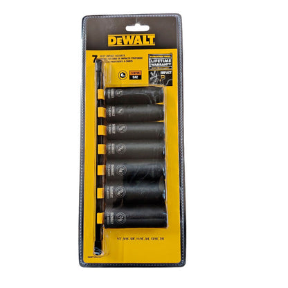 [DWMT74448OSP] -Juego De 7 Copas Largas De Impacto En Pulgadas Raiz 1/2, Incluye 1/2, 9/16, 5/8, 11/16, 3/4, 13/16 Y 7/8 Plg. Dewalt