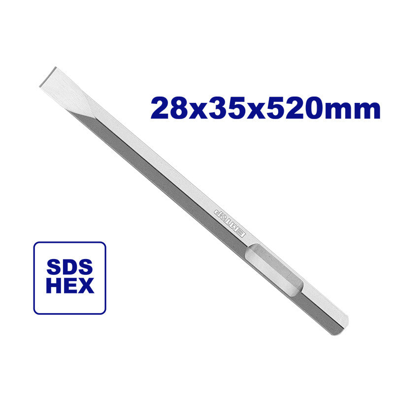 [EHCS083502] -Cincel Plano Hexagonal De 28 X 35 X 520 Mm, Para Uldbrh2201. Emtop