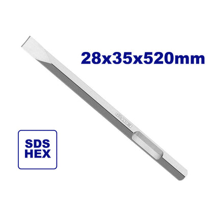 [EHCS083502] -Cincel Plano Hexagonal De 28 X 35 X 520 Mm, Para Uldbrh2201. Emtop