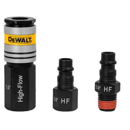 [DXCM036-0203] -Kit De Acople Rapido 3 Pcs, 1 Acoplador Hembra, 1 Conector Macho Y 1 Hembra Npt 1/4. Dewalt