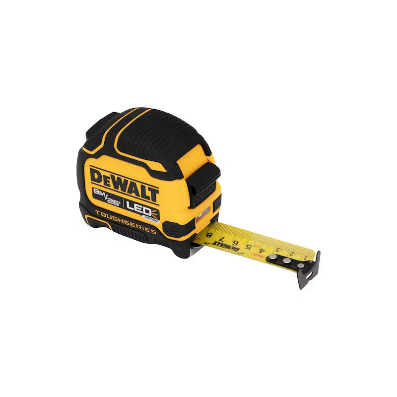 Cinta Métrica ToughSeries 3/4" x 8 m LED Caída 100 Pies Doble Cara | DEWALT DWHT35268S
