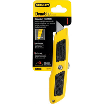 [10-779] -Cuchilla Retractil, Bi-Material, Largo De 5-3/8 De Pulgadas, 137 Milimetros, Con 3 Cuhchillas. Marca Stanley
