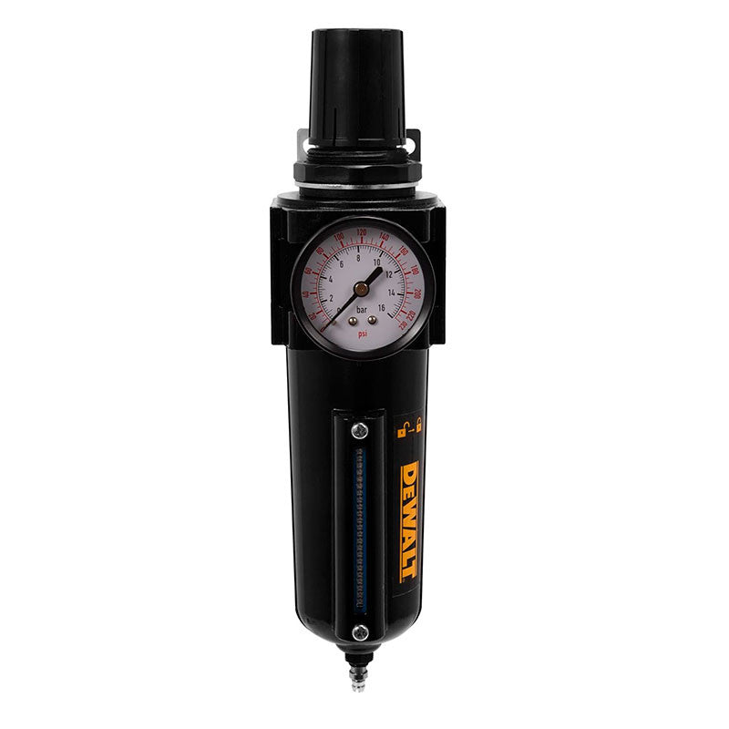 [DXCM019-0374] -Regulador Y Filtro Rosca Npt 3/4 Plg, Presion Optima 150psi, Incluye Manometro.dewalt