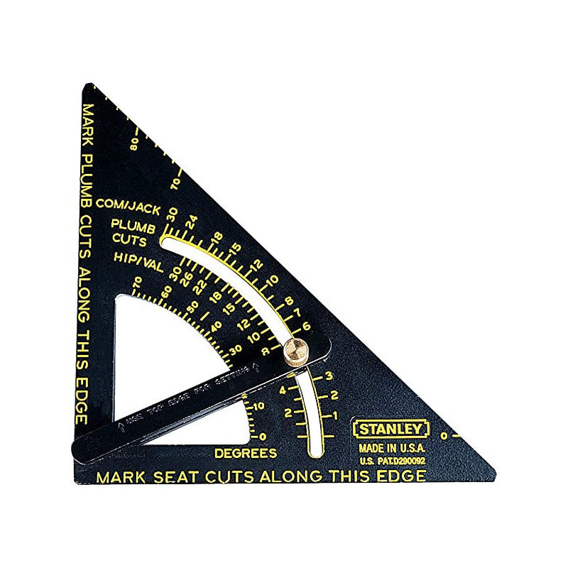 [46-053] -Escuadra De Trazado Ajustable, Quick Square, 6 Pulgadas Largo, 153 Mm. Marca Stanley