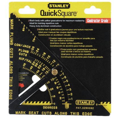 [46-053] -Escuadra De Trazado Ajustable, Quick Square, 6 Pulgadas Largo, 153 Mm. Marca Stanley