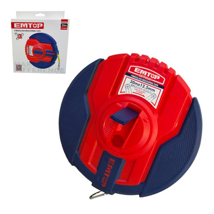 [EMTP83001] -Cinta Metrica Fibra De Vidrio De 30 Mts, 98 Pies. Marca Emtop