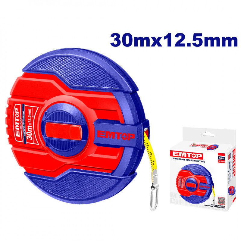 [EMTP83001] -Cinta Metrica Fibra De Vidrio De 30 Mts, 98 Pies. Marca Emtop