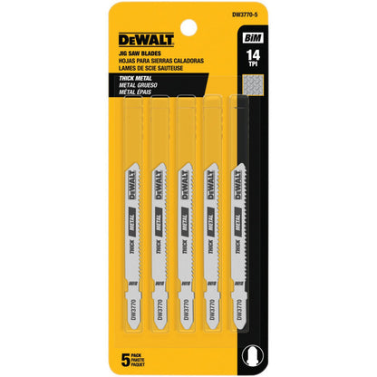 [DW3770-5] -Set De 5 Cuchillas Para Caladora, De Cobalto, Para Metal, 14 Dientes X Pulg. Marca Dewalt