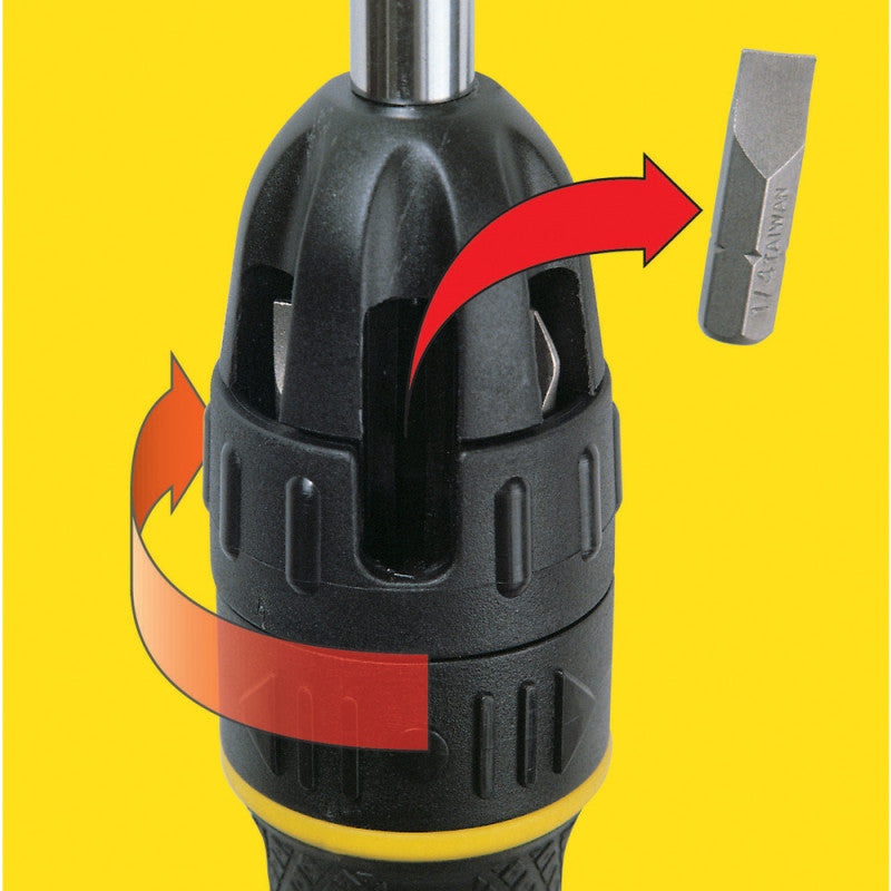 [68-010] -Juego De Destornillador Con Ratchet Con 10 Puntas Intercambiables. Marca Stanley