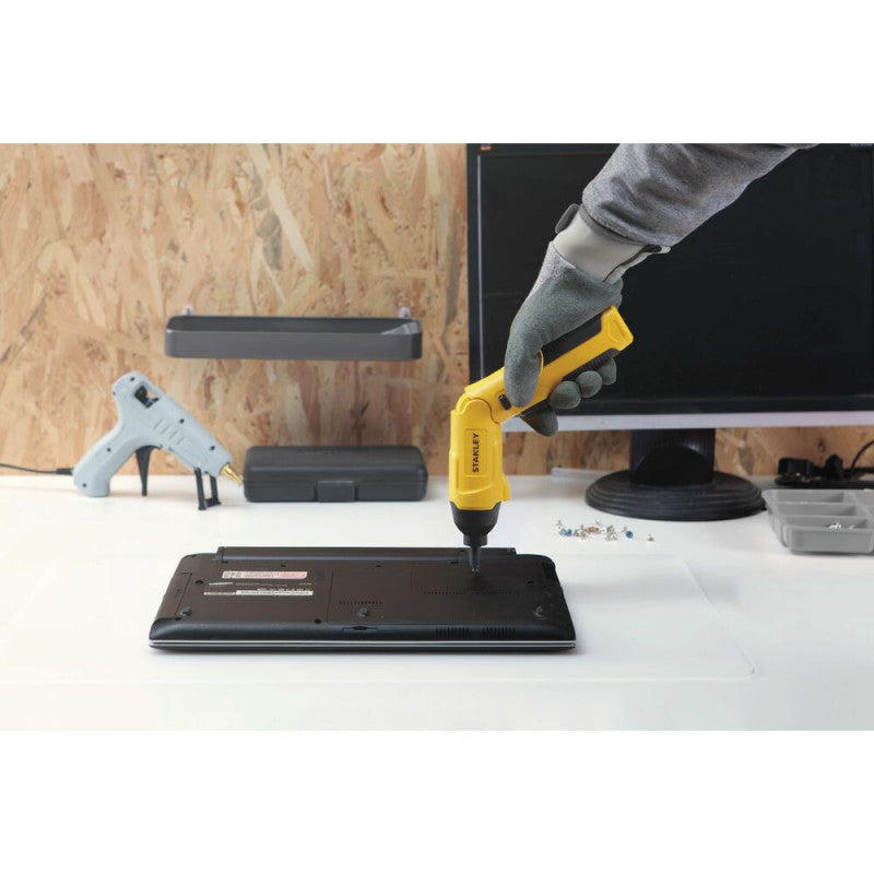 [SCS4K-B3] -Atornillador Inalambrico, 4 Voltios, Bateria De Litio Con 30 Accesorios. Marca Stanley