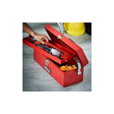 [96219L] -Caja Metalica Para Herramientas, Con Bandeja, Ancho 19 Pulg, Alto 7 Pulg, Profundidad 7 Pulg, Color Rojo. Marca Stanley