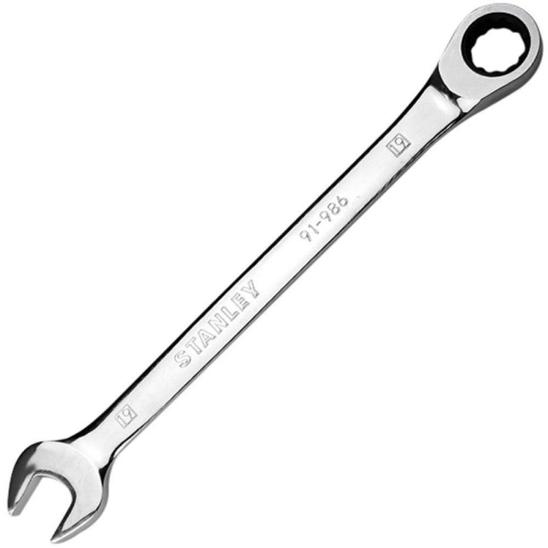 [91-986] -Llave Combinada De Ratchet, Larga Metrica, Apertura De 19 Milimetros, Largo De 246.1 Mm. Marca Stanley