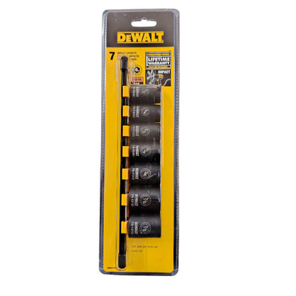 [DWMT74452OSP] -Juego De 7 Copas Cortas De Impacto En Pulgadas Raiz 1/2, Incluye 1/2, 9/16, 5/8, 11/16, 3/4, 13/16 Y 7/8 Plg. Dewalt