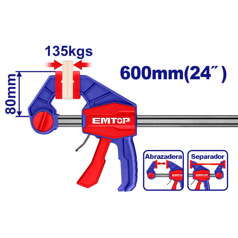 [ECLPQ80241] -Sargento/Prensa Rapida, 24 Pulgadas. Marca Emtop