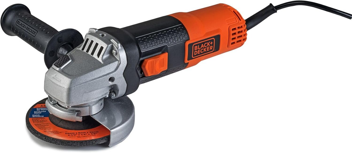 Pulidora BLACK+DECKER 4-½" 920W con 6 Discos Gratis