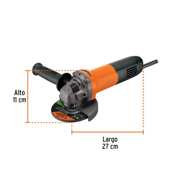 Pulidora esmerialdora TRUPER PRO Angular 4-1/2" 800W