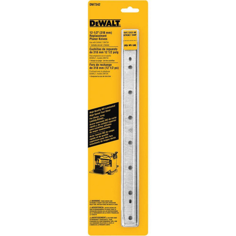 [DW7342] -Set De 3 Cuchillas De Repuesto,12-1/2 Pulgadas Para Cepillo Dw734. Marca Dewalt