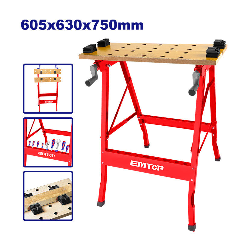 [EMWE1525] -Mesa De Trabajo Plegable Medidas Largo 60.5, Ancho 63, Alto 75 Centimetros. Emtop