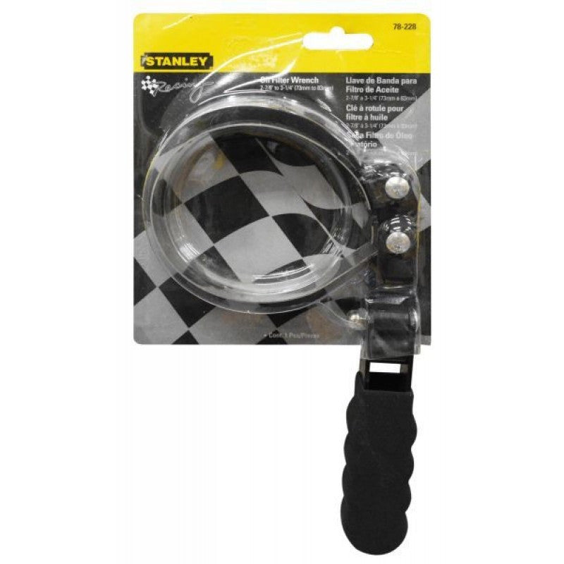[78-228] -Llave De Banda Para Filtro De Aceite, Tamaño De 2-7/8 A 3-1/4 Pulgadas, 73 A 83 Milimetros. Marca Stanley