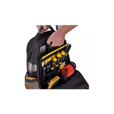 [STST515155LA] -Mochila Para Herramientas, Altura 18 Pulgadas, Profundidad 7 Pulgadas, Largo 12 Pulg, 2 Bolsillos. Marca Stanley