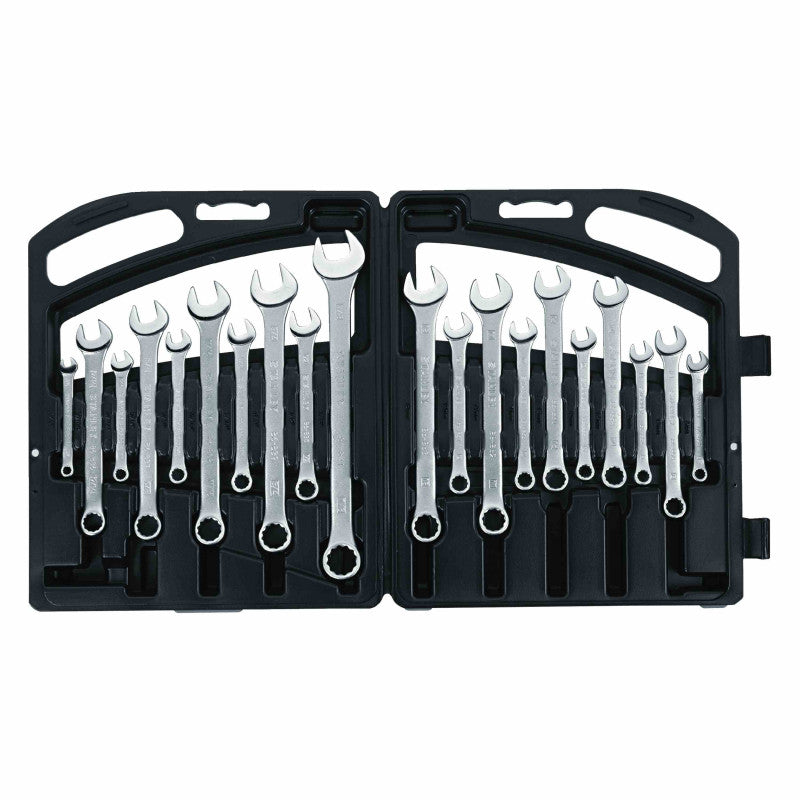 [85-783LA] -Juego 20 Llaves Combinadas, 1/4, 5/16, 3/8, 7/16, 1/2, 9/16, 5/8, 11/16, 3/4 Y 7/8 Pulg Y De 8 A 18 Mm. Marca Stanley