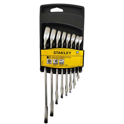 [STMT73648-LA] -Juego De 8 Llaves Combinadas Antislip Milimetricas Incluye 8, 10, 11, 12, 13, 14, 17, 19 . Marca Stanley