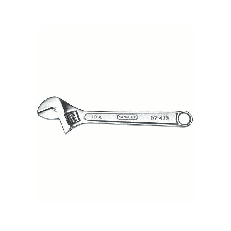 [87-433LA] -Llave Ajustable De Cangrejo Cromada, Largo 10 Pulgadas, Apertura 1-1/8 Pulgadas, Peso De 13.7 Onzas. Marca Stanley