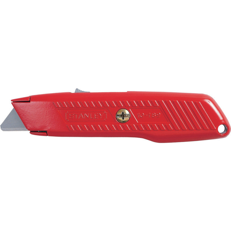 [10-189C] -Cuchilla Auto Retractil De Seguridad, Color Rojo, Con 1 Cuchilla, Usa Cuchilla Codigo 11-987. Marca Stanley