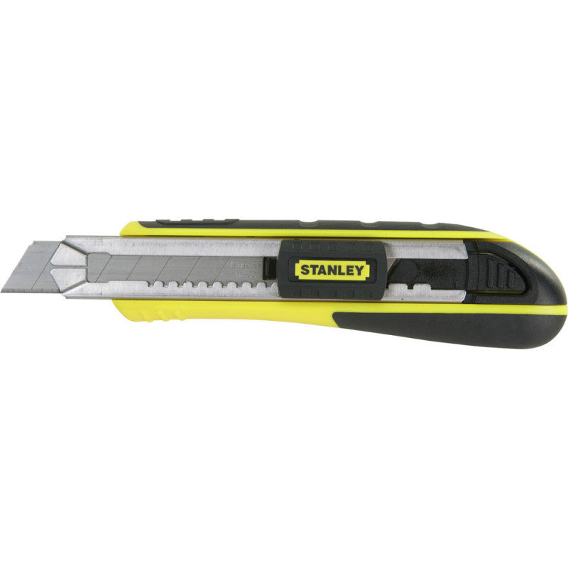 [10-481] -Cuchilla Snap-Off, Fatmax, Ancho De Hoja De 18 Mm, Cuerpo Plastico Abs, Mago De Goma, Rieles Acero Inox. Marca Stanley
