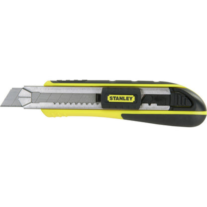 [10-481] -Cuchilla Snap-Off, Fatmax, Ancho De Hoja De 18 Mm, Cuerpo Plastico Abs, Mago De Goma, Rieles Acero Inox. Marca Stanley