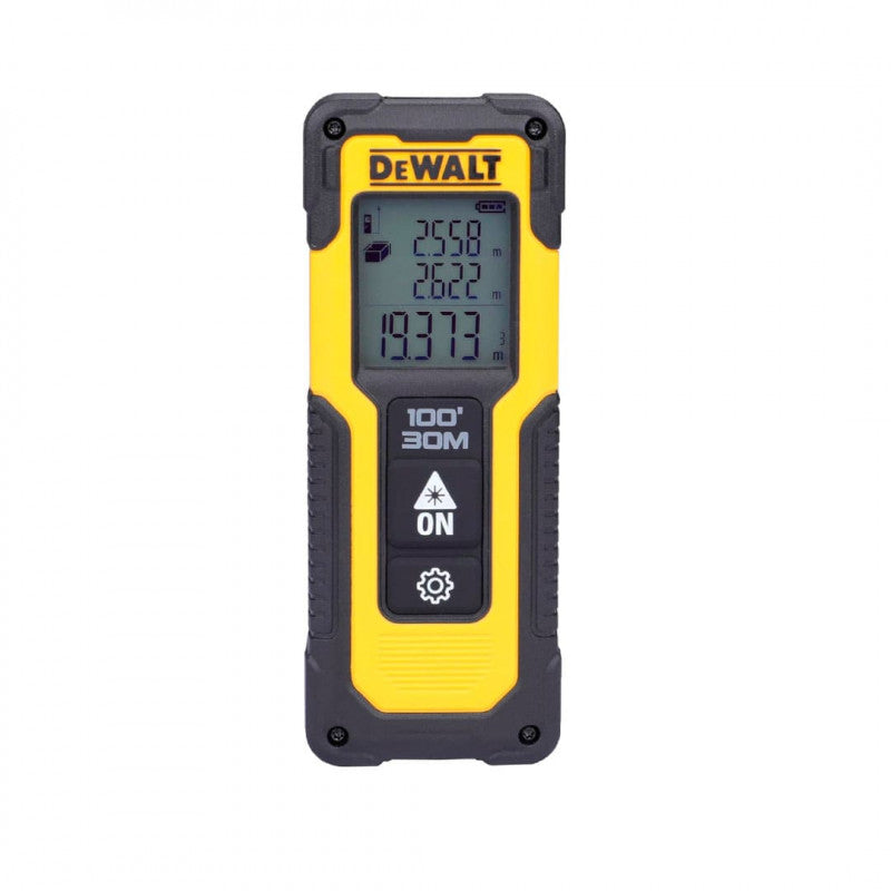 [DWHT77100] -Medidor Laser Rojo De Distancia, Rango 30 Metros, Pantalla Iluminada, Preiscion + - 1/8 Pulgadas, 1.5 Mm. Marca Dewalt