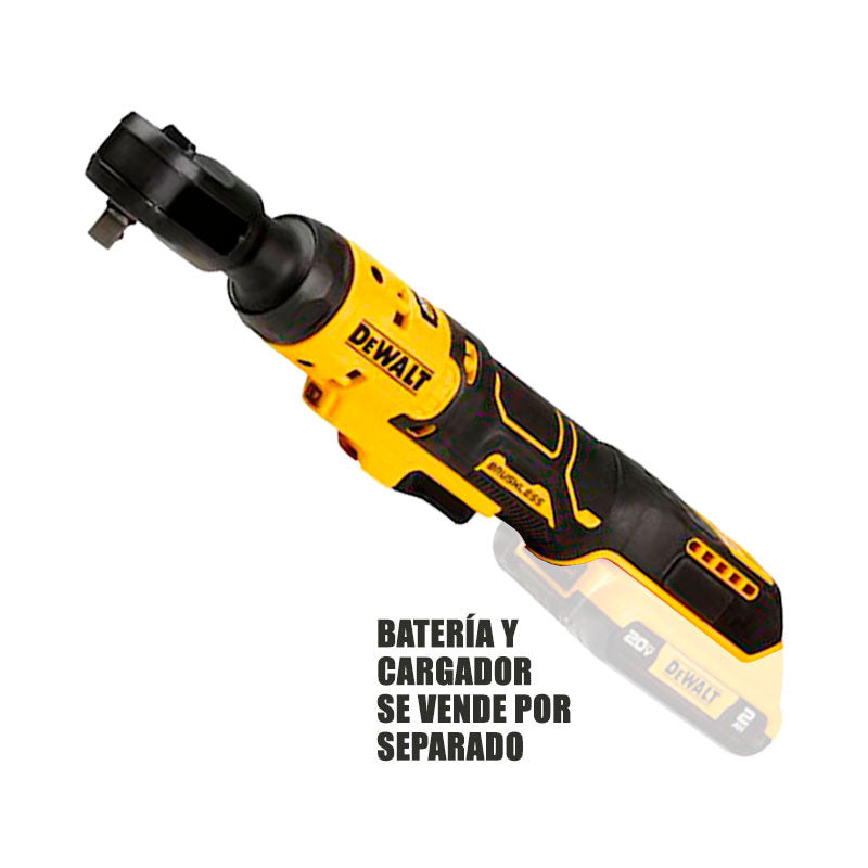 [DCF513B] -Ratchet Inalambrico Atomic 3/8 Plg, 20v, 70 Pie/Libra, Brushless, Sin Cargador Ni Bateria, (Bare Tool). Dewalt