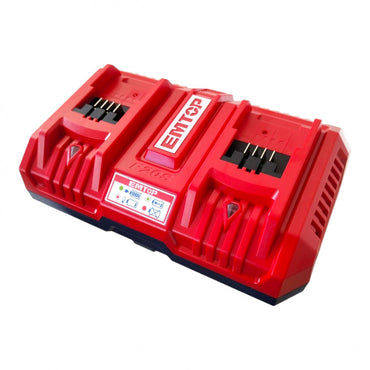 [ULFCR2082] -Cargador De Baterias Doble, 20 Voltios, 8 Amperios De Salida. Marca Emtop