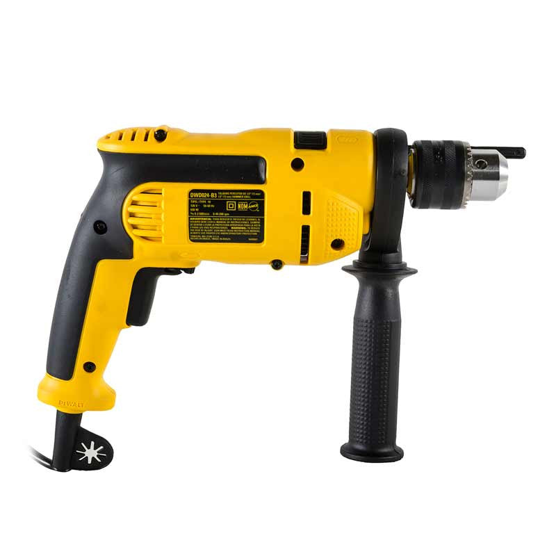 [DWD024-B3] -Barreno Percutor, Para Concreto Metal Y Madera, Mandril De 1/2 Pulg, 650 Watts. Marca Dewalt