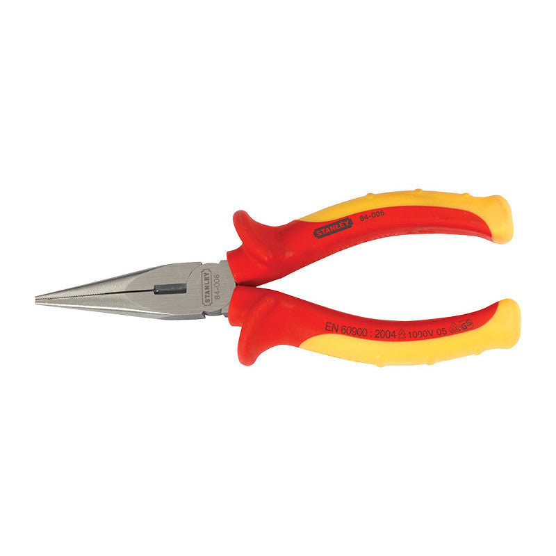 [84-007] -Alicate Maxsteel Vde 1000v, De Punta Larga, Largo De 8-1/4 Pulgadas, 210 Milimetros. Marca Stanley