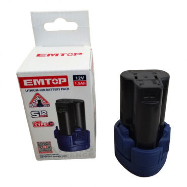 [EBPK12153] -Bateria De Litio, 12 Voltios, 1.5 Amperios/Hora. Puerto De Carga Usb Tipo C. Marca Emtop