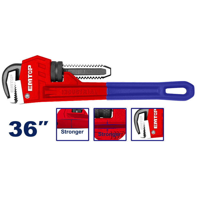 [EPWH3601] -Llave De Tubo Stillson, De 36 Pulgadas, Para Plomeria. Marca Emtop