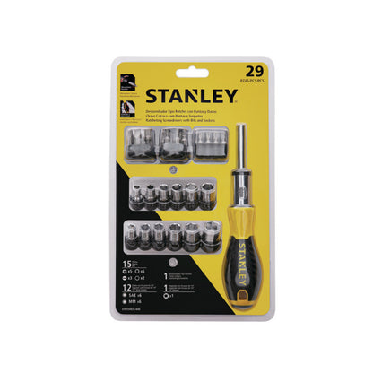 [STHT54925-840] -Juego De 29 Destornilladores, Con Ratchet, Puntas Y Copas. Marca Stanley