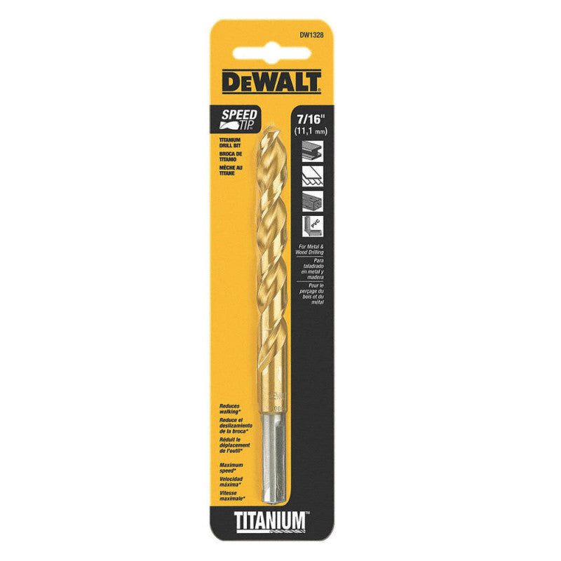 [DW1328  G] -Broca De Titanio, Metal Y Madera, 7/16 Pulg. Marca Dewalt