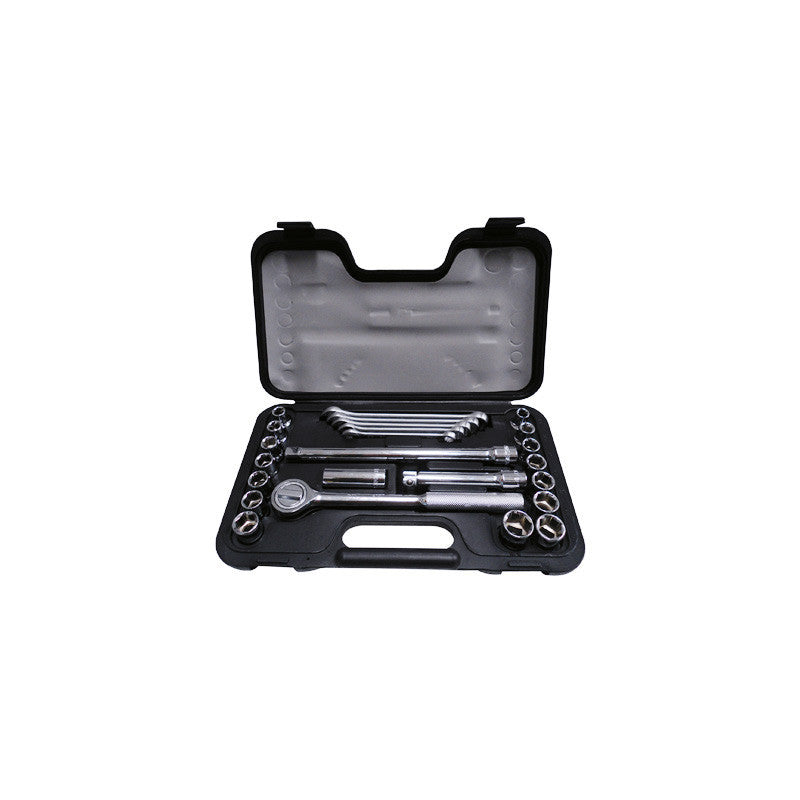 [86-737] -Juego De 25 Herramientas Mecanicas, Raiz De 1/2, Pulgadas Y Milimetros, Con Maleta Plastica. Marca Stanley