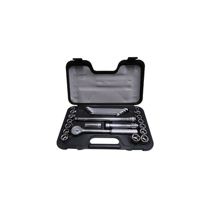 [86-737] -Juego De 25 Herramientas Mecanicas, Raiz De 1/2, Pulgadas Y Milimetros, Con Maleta Plastica. Marca Stanley