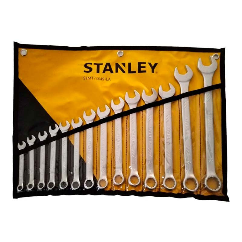 [STMT73649-LA] -Juego De 14 Llaves Combinadas Antislip Milimetricas Incluye 8, 9, 10, 11, 12, 13, 14, 15, 16, 17, 18, 19, 22, 24.Stanley