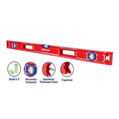 [ESLL210001] -Nivel De Aluminio 100 Cm, 40 Pulg. Marca Emtop