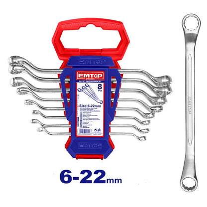 [EFRS10801] -Juego De 8 Llaves Doble Corona, De 6 A 22 Mm. Marca Emtop