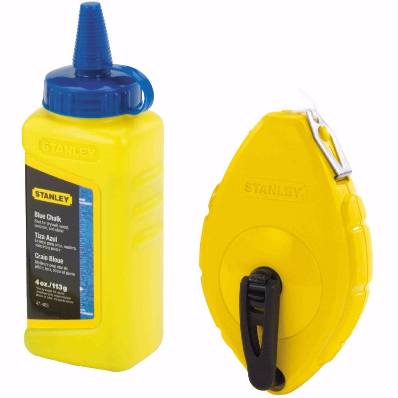 [47-442] -Juego De Tira Lineas/Tizas Lineas, Carretel De Cuerda De Tiza, Con Bote De 1 Onza. Marca Stanley