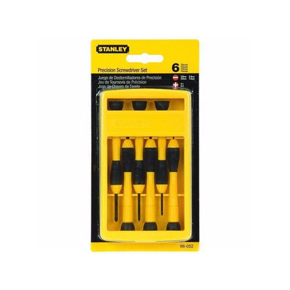 [66-052] -Juego De 6 Piezas, Destornilladores De Precision, 2 Phillips Y 4 Planos. Marca Stanley