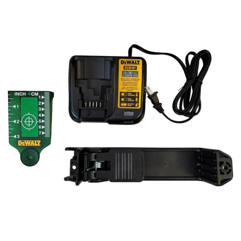 [DW088LG-K] -Nivel Laser, Linea Verde, 12 Voltios, 1 Bateria, Cargador, 2 Accesorios Y Maleta Plastica. Marca Dewalt